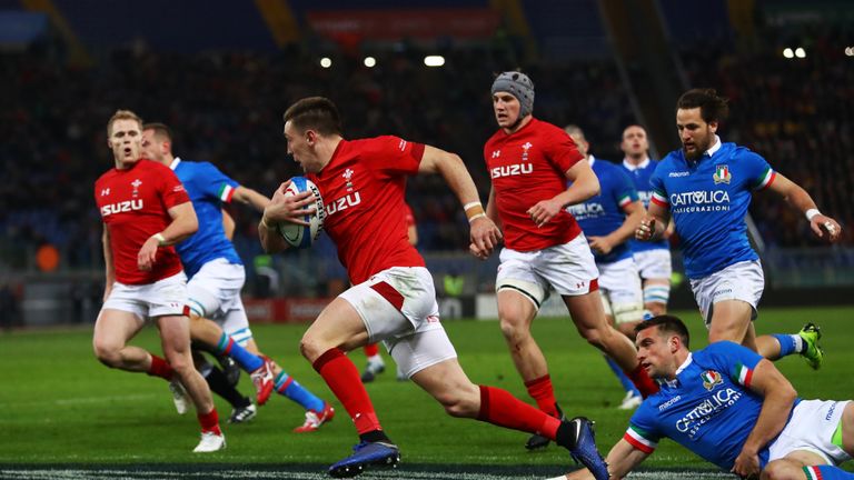 Josh Adams' second-half try proved crucial for Wales
