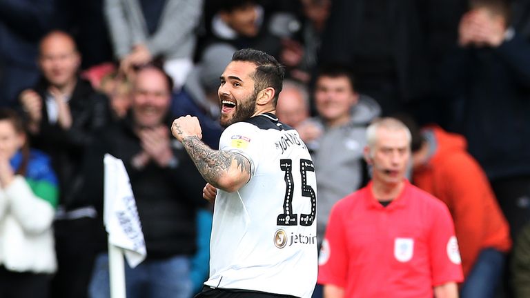 Bradley Johnson put Derby in front at Pride Park
