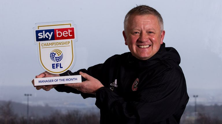 Chris Wilder is the Sky Bet Championship Manager of the Month for February