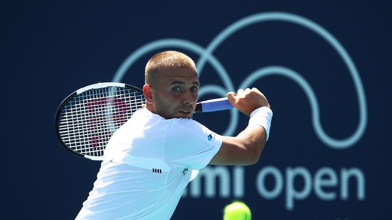Dan Evans suffered a battling three set defeat in Miami