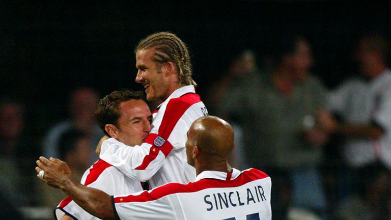 Beckham and Gareth Southgate played for England together