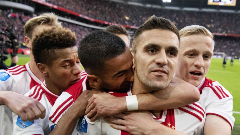 Ajax lead PSV on goal difference with two games remaining