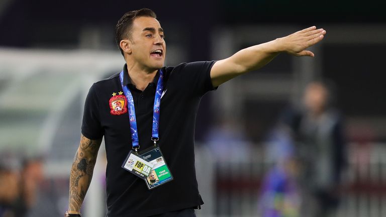 Cannavaro has been manager at Guangzhou Evergrande since 2017