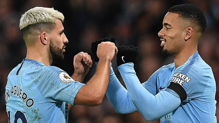 Sergio Aguero and Gabriel Jesus play roles for Manchester City