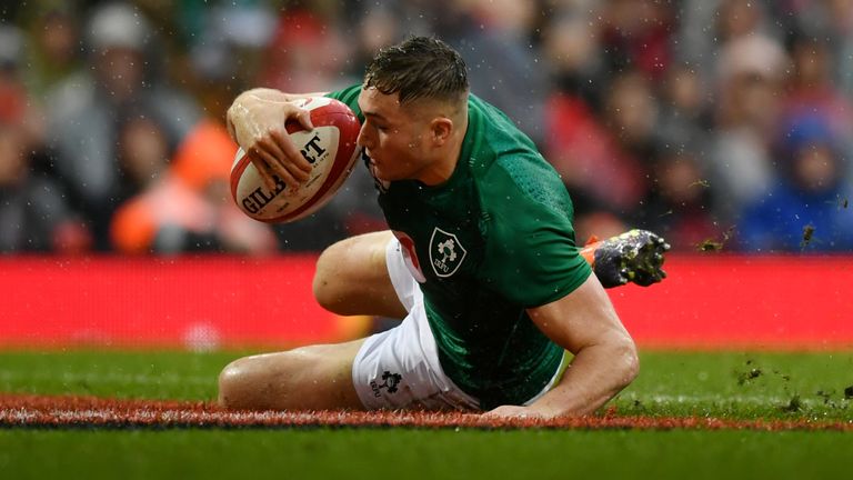 Jordan Larmour ensured Ireland were not nilled on the day with a late consolation score