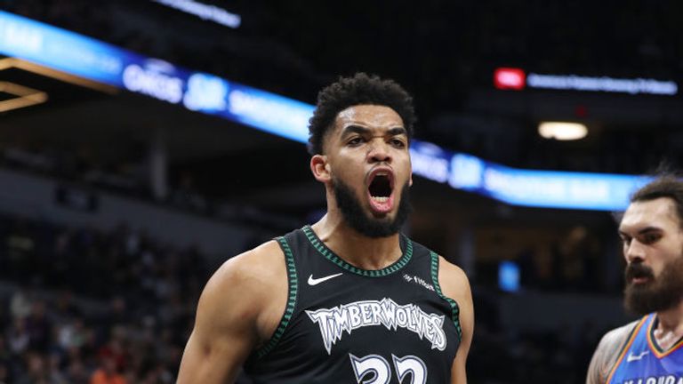 Karl-Anthony Towns propelled the Timberwolves past the Thunder with 41 points and 14 rebounds