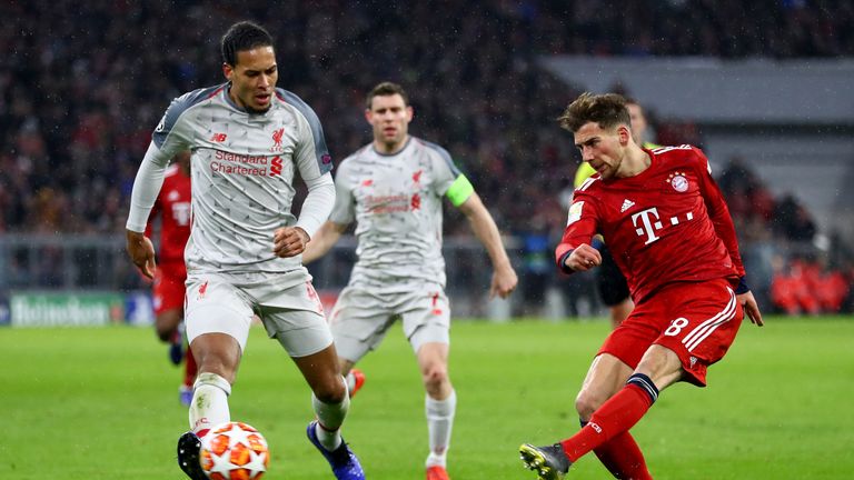 Leon Goretzka came on as a 72nd minute substitute in the 3-1 loss to Liverpool on Wednesday