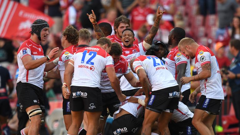 Lions celebrating their victory