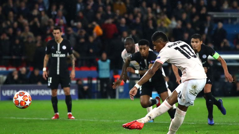 Marcus Rashford ruthlessly converted United's crucial penalty deep into stoppage-time