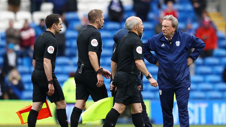 Warnock had some clashes with match officials this season