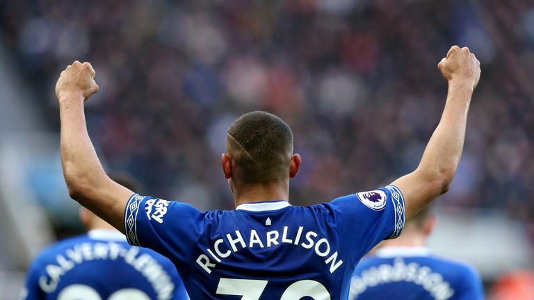 Richarlison's goal in Everton's 2-0 win over Chelsea brought his total to 12 for the season