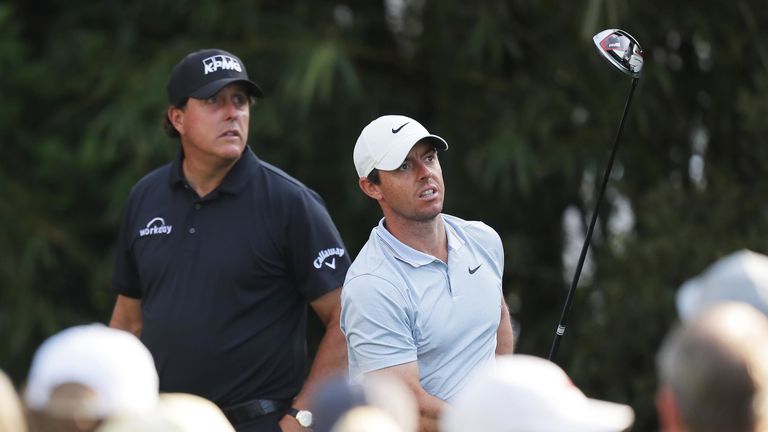 Rory McIlroy and Phil Mickelson will play with Jason Day for the first two rounds