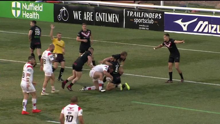 Highlights as Catalans Dragons secure a comfortable win over London Broncos to cement their position in the top six of the Betfred Super League.