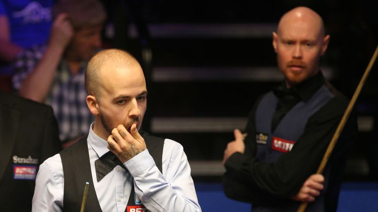Gary Wilson (right) won a 79-minute long final frame against Luca Brecel on Sunday