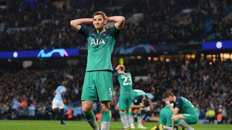 Jan Vertonghen had thought Spurs had been knocked out before VAR intervened