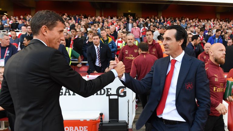 Javi Gracia y Unai Emery (derecha) fueron compañeros de equipo en la Real Sociedad