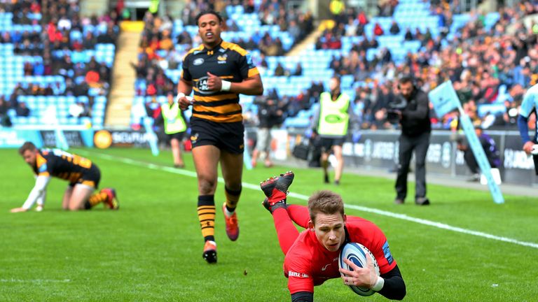 Saracens ran in three first-half tries to help secure victory