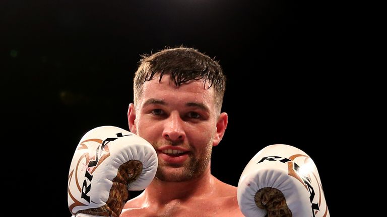 Scott Fitzgerald after winning his middleweight contest at The O2 Arena in February