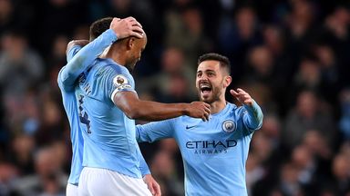 Vincent Kompany celebrates his winning goal