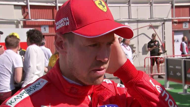 Ferrari driver Sebastian Vettel missed out on the podium after finishing his race fourth