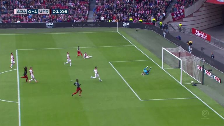 Ajax's Eredivisie game against Utrecht on Sunday didn't start too well - as the visitors scored after 36 seconds
