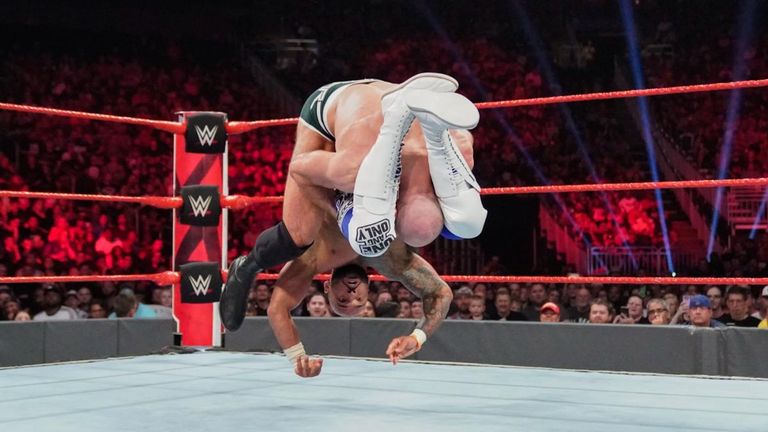 We've picked out the best wrestling moves from the top matches on Monday Night Raw