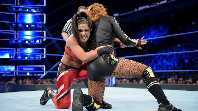 Bayley has become embroiled in the SmackDown dispute between double champion Becky Lynch and Charlotte Flair in recent weeks
