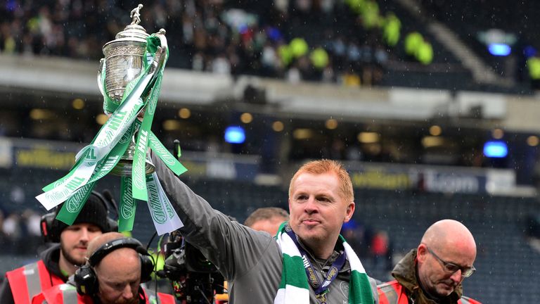 Lennon guided Celtic to a third consecutive domestic treble this season