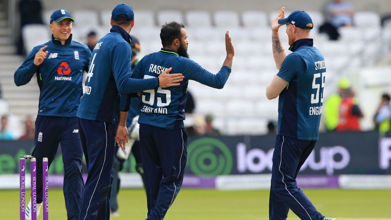 England celebrate another wicket