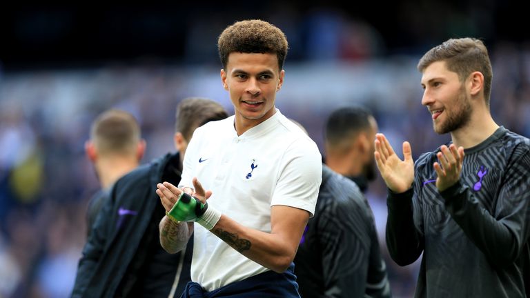 Dele Alli fractured his hand last month, but has still played a key role in helping Tottenham to the Champions League final and fourth place in the Premier League