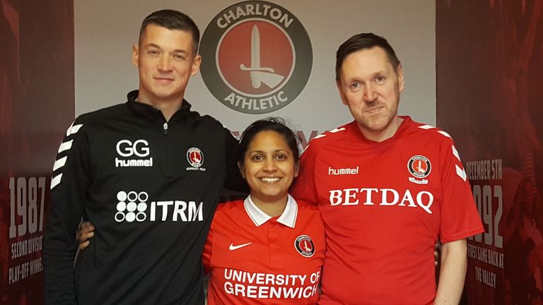 Gary Ginnaw, Bhavisha Patel and Rob Harris of the Proud Valiants will support Charlton at Wembley ahead of Monday evening's tournament at The Valley