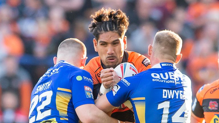 Jesse Sene-Lefao scored two tries for Castleford in the win over Leeds