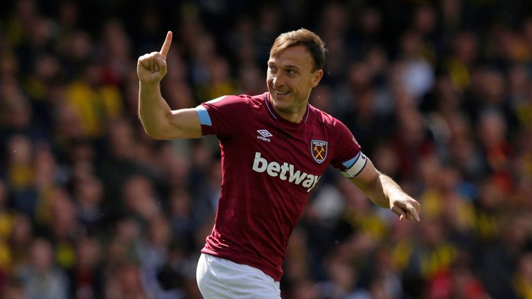 Mark Noble celebrates his opener