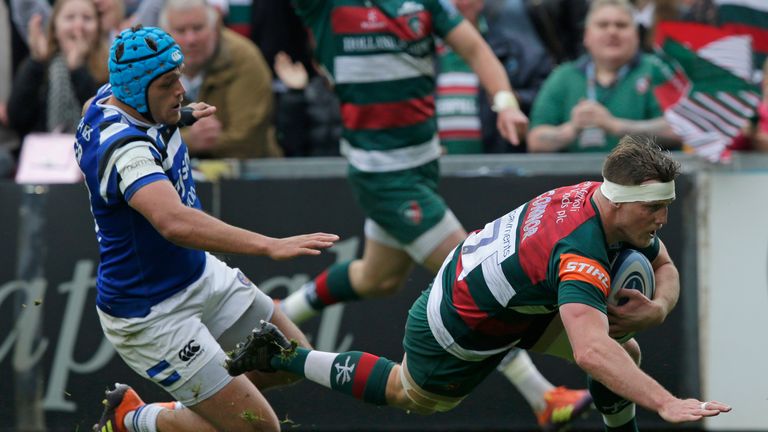 Leicester had looked set to win when three tries, one from Brendon O'Connor (pictured), along with George Ford's boot had them 31-22 ahead with 20 minutes left