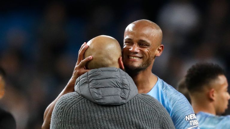 Guardiola says the club will sit down for talks with Vincent Kompany