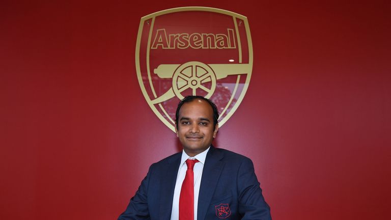 Vinai Venkatesham became managing director of Arsenal in 2018