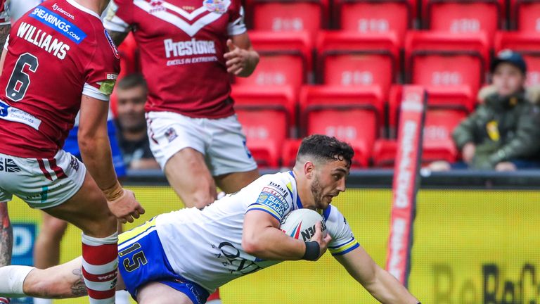 Warrington's Declan Patton got the only try of the first half