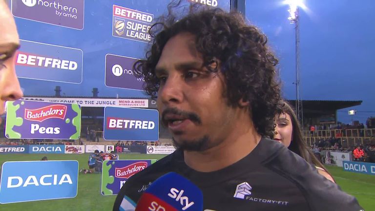 Man of the match Kelly chats to Sky Sports after his Hull FC hat-trick saw off Castleford at the Jungle
