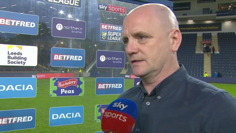 Leeds Rhinos coach Richard Agar chats to Sky Sports after his side's 23-14 defeat at home to Wigan on Friday