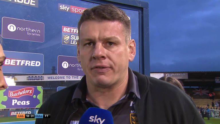 Hull FC head coach Lee Radford speaks to Sky Sports following his side's 31-18 win at Castleford