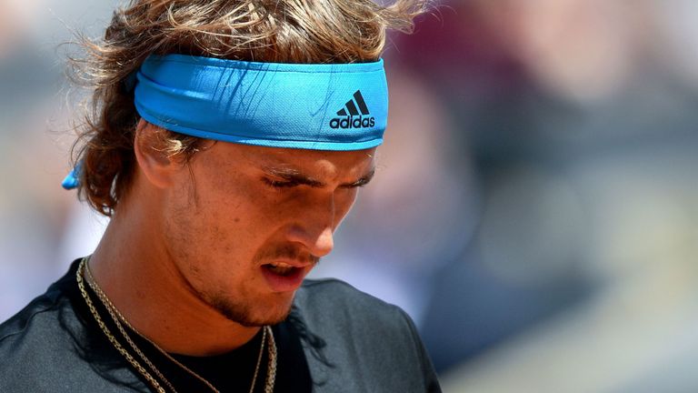 Alexander Zverev was unable to maintain his impressive start to the match