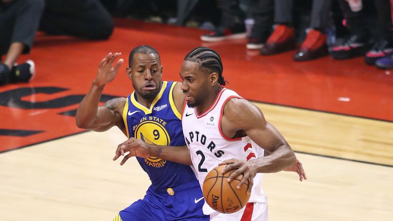 Golden State's Andre Iguodala praises Toronto's Kawhi Leonard as a 'winner' like LeBron James