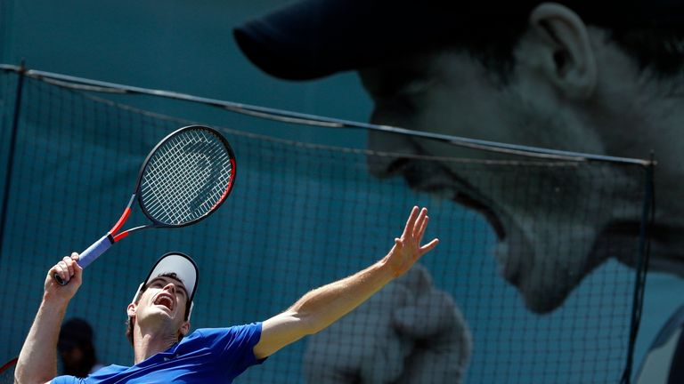 Britain's Andy Murray is set to step back onto a tennis court on Thursday