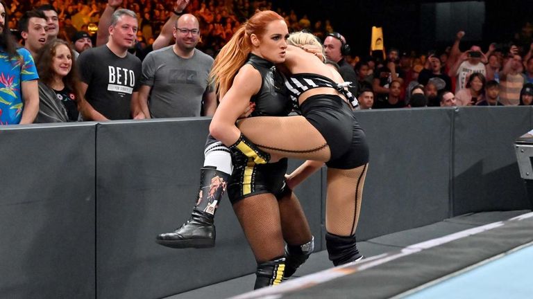 Becky Lynch came to the rescue of her partner Seth Rollins at Stomping Grounds