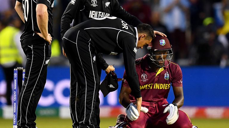 The pick of the action from Old Trafford where Carlos Brathwaite's maiden ODI century proved in vain as West Indies fell to a five-run defeat to New Zealand