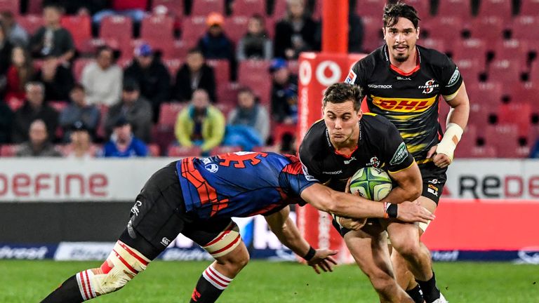 Dan Kriel on the charge for the Stormers in their defeat to the Lions