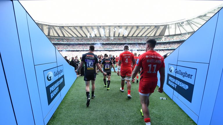 Saracens and Exeter were meeting at Twickenham for a third time in four years