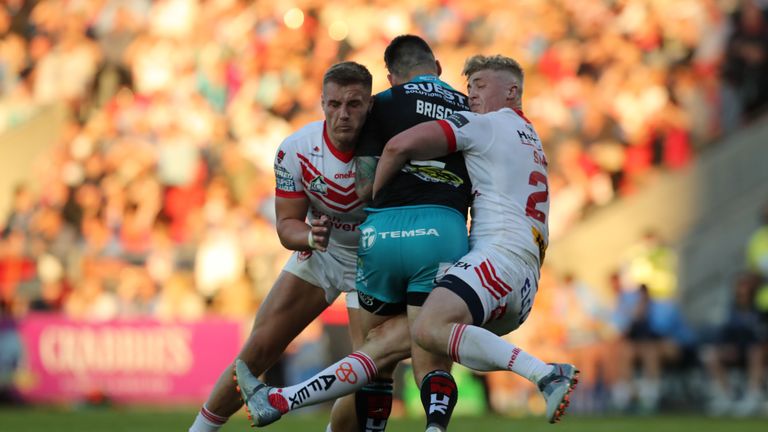 Match highlights as Super League leaders St Helens beat Leeds Rhinos 36-10 at the Totally Wicked Stadium