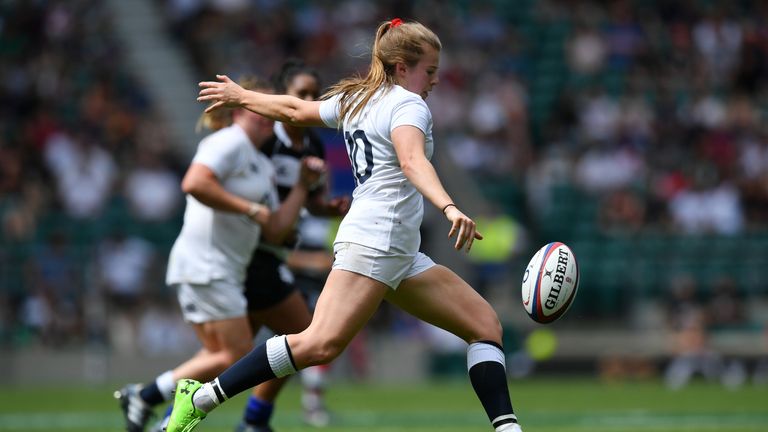 England out-half Zoe Harrison kicked flawlessly during her time on the pitch