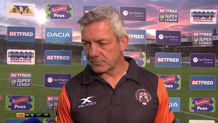 Castleford head coach Daryl Powell chats to Sky Sports following his side's 18-10 home defeat to Leeds on Friday